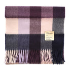 Balmoral 100% Cashmere Woven Scarf Tartan and Checks - Made in Scotland - BLOCK CHECK PINK - Heritage Of Scotland -