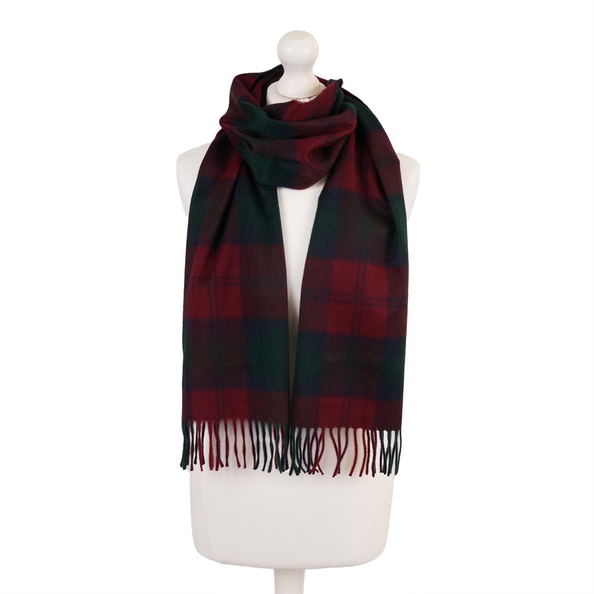 Balmoral 100% Cashmere Woven Scarf Tartan and Checks - Made in Scotland - LINDSAY - Heritage Of Scotland -