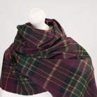 Balmoral 100% Cashmere Woven Scarf Tartan and Checks - Made in Scotland - MACKELLAR PLUM - Heritage Of Scotland -