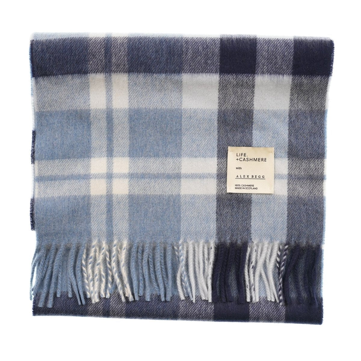 Balmoral 100% Cashmere Woven Scarf Tartan and Checks - Made in Scotland - SCOTTS CHECK - Heritage Of Scotland -