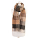 Balmoral 100% Cashmere Woven Scarf Tartans and Checks - Made in Scotland - Heritage Of Scotland - BLOCK CHECK NATURAL