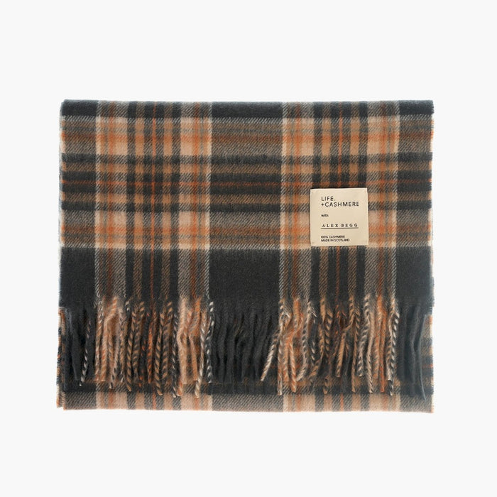 Balmoral 100% Cashmere Woven Scarf Tartans and Checks - Made in Scotland - Heritage Of Scotland - TAWNEY