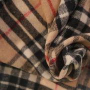 Balmoral Highland Wool Blend Scottish Tartan Blanket Throw - Recycled Wool - 155 x 190 cm - THOMSON CAMEL - Heritage Of Scotland -