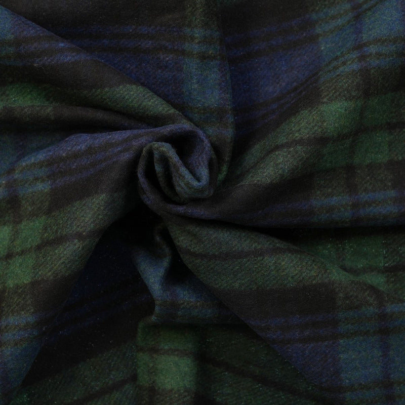Balmoral Woollen Knee Blanket with Fringed Edges - Black Watch - Heritage Of Scotland - 