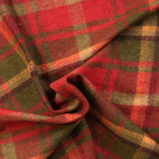 Balmoral Woollen Knee Blanket with Fringed Edges - Dark Maple - Heritage Of Scotland - 