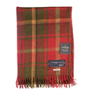 Balmoral Woollen Knee Blanket with Fringed Edges - Dark Maple - Heritage Of Scotland - 
