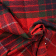 Balmoral Woollen Knee Blanket with Fringed Edges - Fraser Red - Heritage Of Scotland - 
