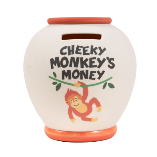 Bamboo Crew Smash Pot Money Jar - L Cheeky Monkey's Money - Heritage Of Scotland - CHEEKY MONKEY'S MONEY