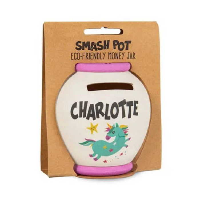 Bamboo Crew Smash Pot Money Jar - S Charlotte - Heritage Of Scotland - CHARLOTTE