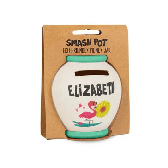 Bamboo Crew Smash Pot Money Jar - S Elizabeth - Heritage Of Scotland - ELIZABETH