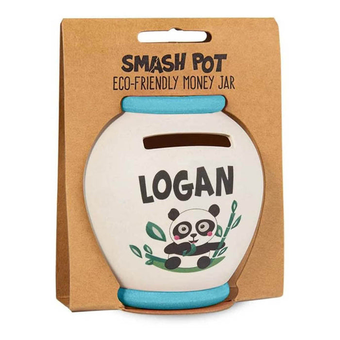 Bamboo Crew Smash Pot Money Jar - S Logan - Heritage Of Scotland - LOGAN