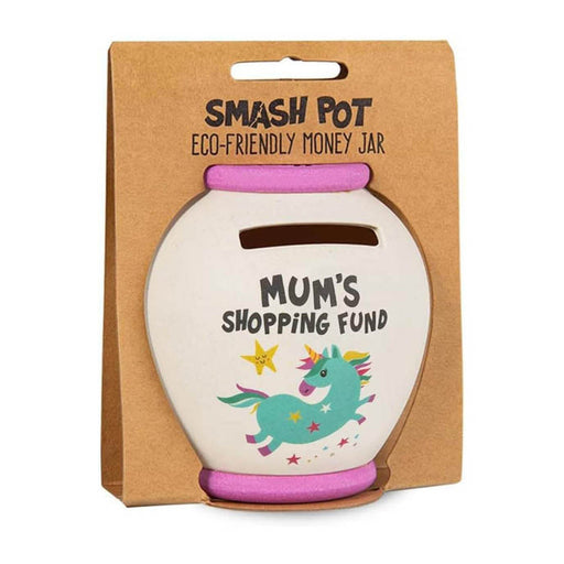 Bamboo Crew Smash Pot Money Jar - S Mum's Shopping Fund - Heritage Of Scotland - MUM'S SHOPPING FUND