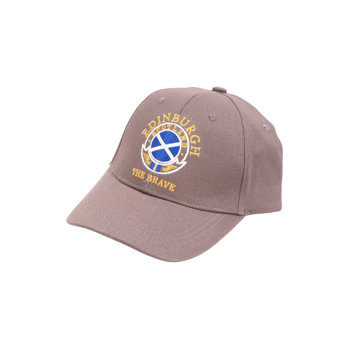 Baseball Cap Circle Edin/Scot/Flag/Brave - Heritage Of Scotland - CHARCOAL