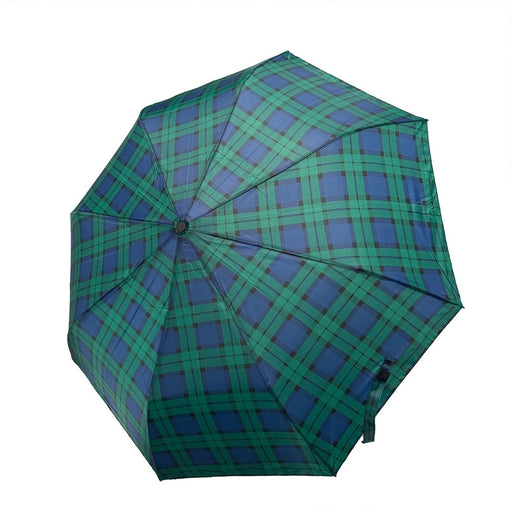 Black Watch Tartan Compact Folding Umbrella – Classic Check Design - Heritage Of Scotland - 