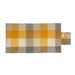 Block Check Foldaway Blanket Ochre/Natural - Heritage Of Scotland - OCHRE/NATURAL