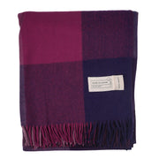 Block Check Herringbone Blanket Purple Mix - Heritage Of Scotland - PURPLE MIX