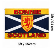 Bonnie Scotland Flag with Eyelets– 5 x 3 Foot Scottish Saltire Banner - Heritage Of Scotland - 