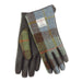 Boxed Harris Tweed and Brown Leather Ladies Gloves - Heritage Of Scotland - COL015 / MED