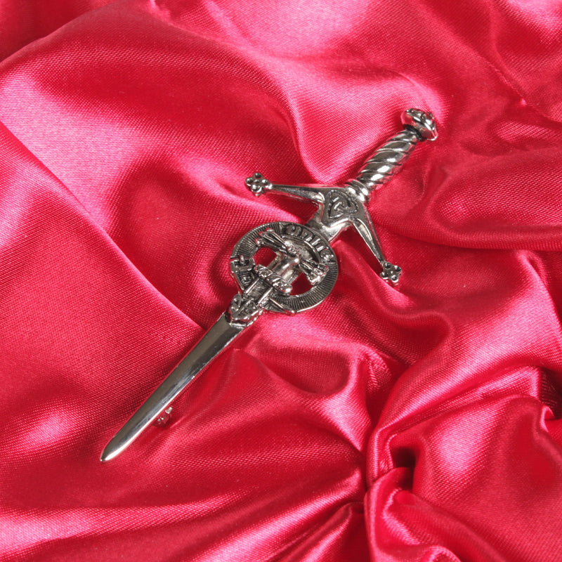 Brodie Clan Badge, Kilt Pin, Lapel Pin, Cufflinks, Keyring/Key Fob & Gift Set — Fine Pewter by Art Pewter — Made in Scotland (Shiny Finish) - Heritage Of Scotland - Kilt Pin