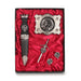 Bruce Clan Badge, Kilt Pin, Lapel Pin, Cufflinks, Keyring/Key Fob & Gift Set — Fine Pewter by Art Pewter — Made in Scotland (Shiny Finish) - Heritage Of Scotland - Gift Set