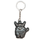 Brushed Metal Scottish Keyring – Nessie, Coo, Collage & More - Heritage Of Scotland - Highland Coo