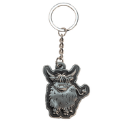 Brushed Metal Scottish Keyring – Nessie, Coo, Collage & More - Heritage Of Scotland - Highland Coo