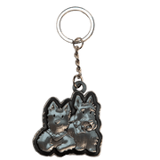 Brushed Metal Scottish Keyring – Nessie, Coo, Collage & More - Heritage Of Scotland - Westies
