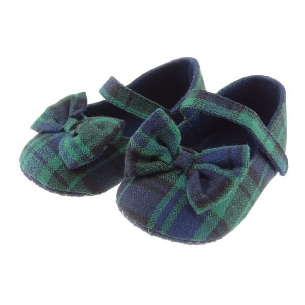 Bt1558 - Tartan Shoe With Bow - Heritage Of Scotland - BLACK WATCH