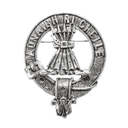 Cameron Clan Badge, Kilt Pin, Lapel Pin, Cufflinks, Keyring/Key Fob & Gift Set — Fine Pewter by Art Pewter — Made in Scotland (Shiny Finish) - Heritage Of Scotland - Badge