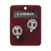Cameron Clan Badge, Kilt Pin, Lapel Pin, Cufflinks, Keyring/Key Fob & Gift Set — Fine Pewter by Art Pewter — Made in Scotland (Shiny Finish) - Heritage Of Scotland - Cufflinks