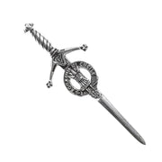 Cameron Clan Badge, Kilt Pin, Lapel Pin, Cufflinks, Keyring/Key Fob & Gift Set — Fine Pewter by Art Pewter — Made in Scotland (Shiny Finish) - Heritage Of Scotland - Kilt Pin