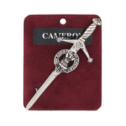Cameron Clan Badge, Kilt Pin, Lapel Pin, Cufflinks, Keyring/Key Fob & Gift Set — Fine Pewter by Art Pewter — Made in Scotland (Shiny Finish) - Heritage Of Scotland - Kilt Pin