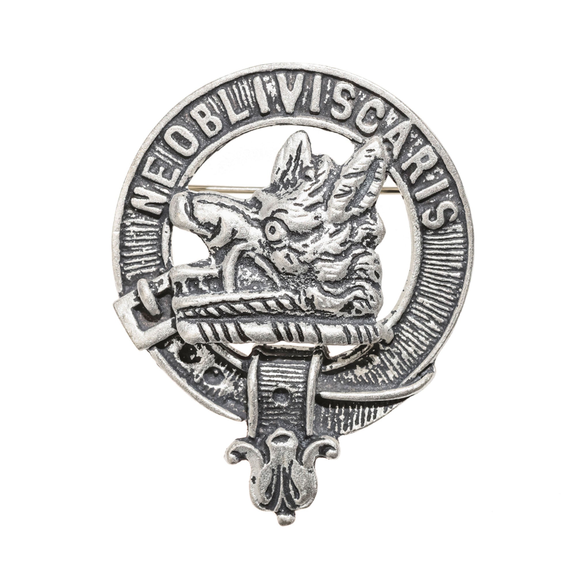 Campbell of Breadalbane Clan Badge, Kilt Pin, Lapel Pin, Cufflinks, Keyring/Key Fob & Gift Set — Fine Pewter by Art Pewter — Made in Scotland (Shiny Finish) - Heritage Of Scotland - Badge