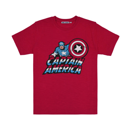 Captain America Tee / Red Slub - Heritage Of Scotland - RED