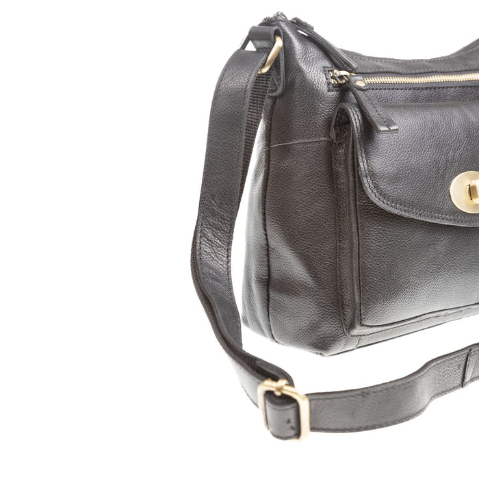 Casual Side Bag Black - Heritage Of Scotland - BLACK