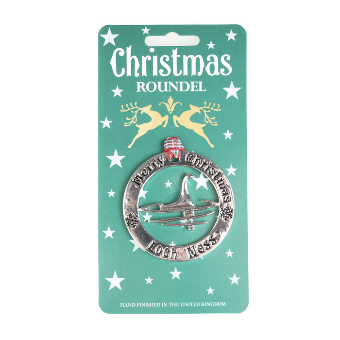 Christmas Roundel Silver Loch Ness Monster - Heritage Of Scotland - SILVER LOCH NESS MONSTER