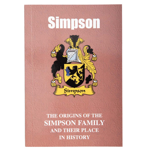 Clan Books Simpson - Heritage Of Scotland - SIMPSON