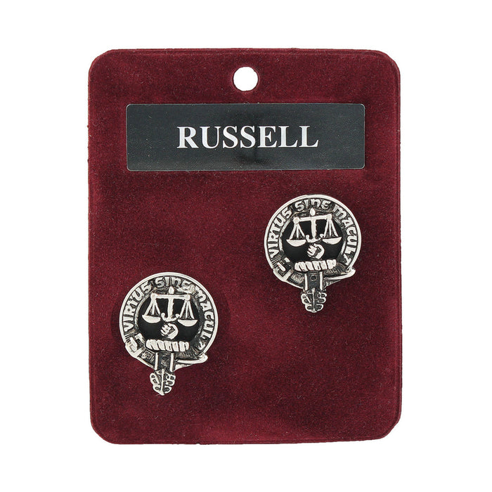 Clan Crest Cufflink Russell - Heritage Of Scotland - RUSSELL