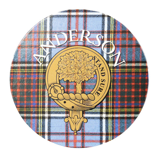 Clan/Family Name Round Cork Coaster Anderson S - Heritage Of Scotland - ANDERSON S
