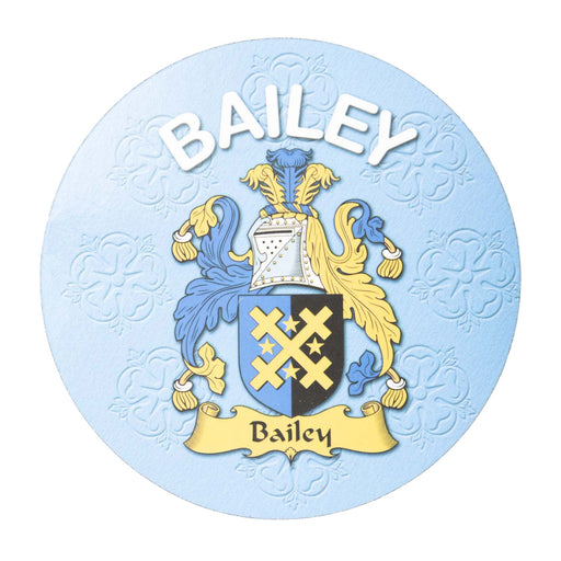 Clan/Family Name Round Cork Coaster Bailey - Heritage Of Scotland - BAILEY