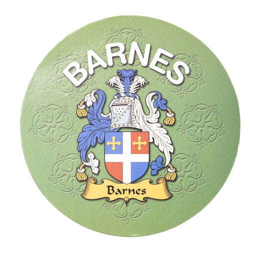 Clan/Family Name Round Cork Coaster Barnes - Heritage Of Scotland - BARNES