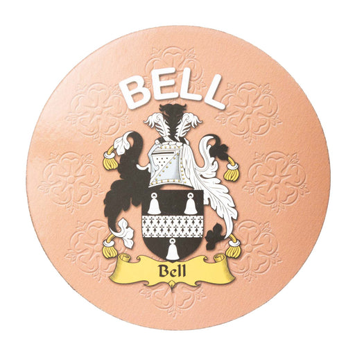 Clan/Family Name Round Cork Coaster Bell E - Heritage Of Scotland - BELL E