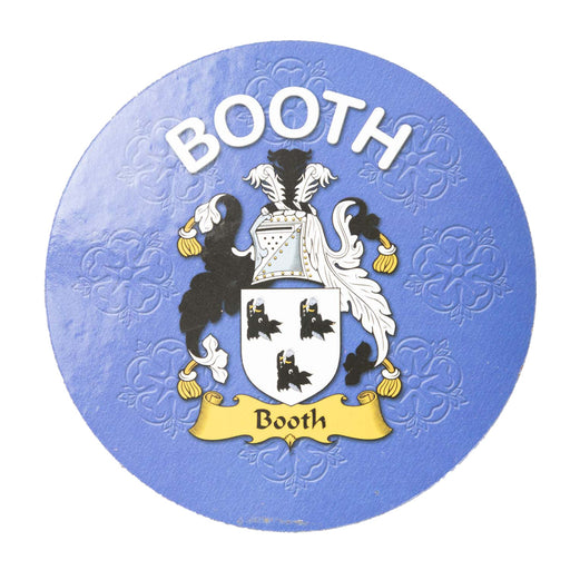 Clan/Family Name Round Cork Coaster Booth - Heritage Of Scotland - BOOTH