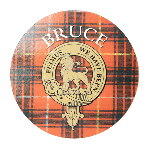 Clan/Family Name Round Cork Coaster Bruce - Heritage Of Scotland - BRUCE