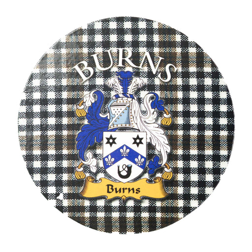 Clan/Family Name Round Cork Coaster Burns - Heritage Of Scotland - BURNS