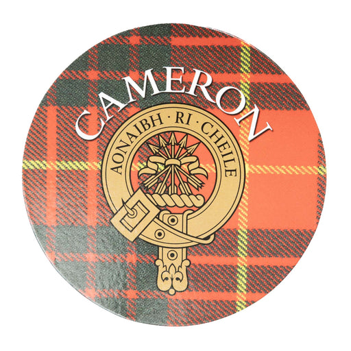 Clan/Family Name Round Cork Coaster Cameron - Heritage Of Scotland - CAMERON