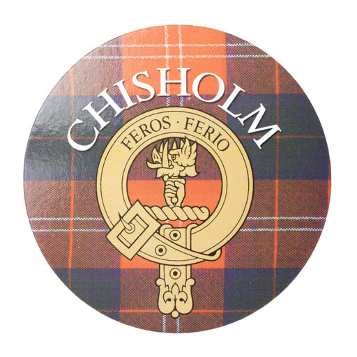 Clan/Family Name Round Cork Coaster Chisholm - Heritage Of Scotland - CHISHOLM
