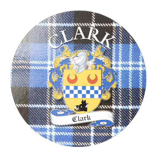 Clan/Family Name Round Cork Coaster Clark S - Heritage Of Scotland - CLARK S