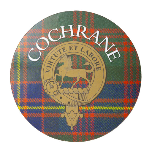 Clan/Family Name Round Cork Coaster Cochrane - Heritage Of Scotland - COCHRANE