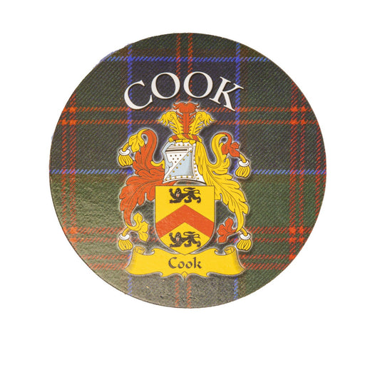 Clan/Family Name Round Cork Coaster Cook S - Heritage Of Scotland - COOK S